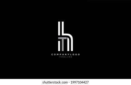 HT TH H AND T Abstraktes Anfangsbuchstabenalphabet Logo