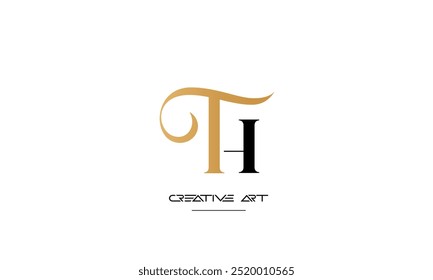 HT, TH, H, T abstrakte Buchstaben Logo-Monogramm