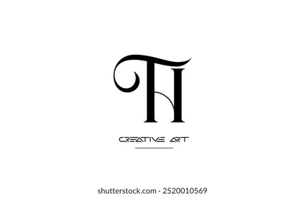 HT, TH, H, T abstrakte Buchstaben Logo-Monogramm