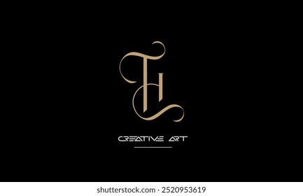 HT, TH, H, T abstrakte Buchstaben Logo-Monogramm