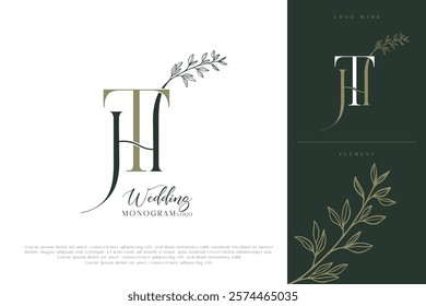 HT TH Initial Wedding Logo Monogram
