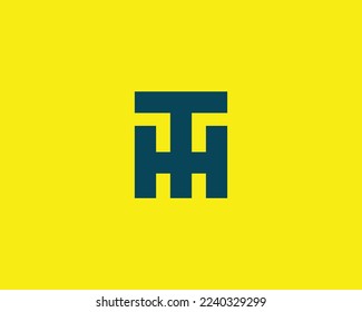 plantilla de vector de diseño de logotipo HT TH