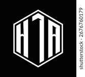 HTA letter design. HTA letter technology logo design. HTA Monogram logo design for an entrepreneur and business.