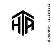 HTA Letter Logo Design polygon Monogram Icon Vector Template