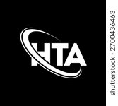 HTA logo. HTA letter. HTA letter logo design. Initials HTA logo linked with circle and uppercase monogram logo. HTA-typography for technology, business and real estate brand.