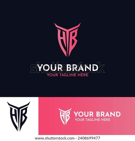 HTB or HYB Letter Initials, Modern Minimalist Monogram, Professional Branding Logo Design