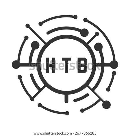 HTB letter design. HTB letter technology logo design. HTB Monogram logo design for an entrepreneur and business.