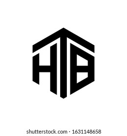 HTB Letter Logo Design polygon Monogram Icon Vector Template