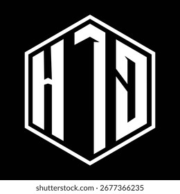 Diseño de letra HTD. Diseño de logotipo de tecnología de letras HTD. HTD Diseño de logotipo de monograma para un emprendedor y negocio.