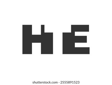 HTE logo design. Initial letter H T E bold font style for tech startups, consulting, corporate branding. Creative company name, headlines typography identity, trendy logotype. Vector illustration.