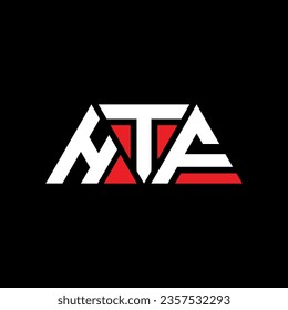 Diseño del logotipo de la letra triangular HTf con forma triangular. Monograma de diseño del logotipo del triángulo HTf. Plantilla de logotipo vectorial de triángulo HTf con color rojo. Logo triangular HTf Diseño sencillo, elegante y lujoso.