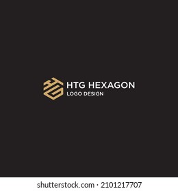 HTG HEXAGON LOGO DESIGN VECTOR