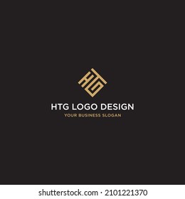 HTG INITIAL LOGO DESIGN VECTOR