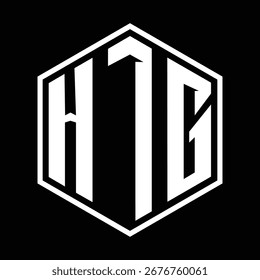 Design de carta HTG. Projeto do logotipo da tecnologia da carta HTG. HTG Monogram design logotipo para um empresário e empresa.
