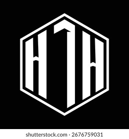 Diseño de letra HTH. Diseño de logotipo de tecnología de letras HTH. HTH Diseño de logotipo de monograma para un emprendedor y negocio.