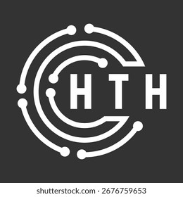 Diseño de letra HTH. Diseño de logotipo de tecnología de letras HTH. HTH Diseño de logotipo de monograma para un emprendedor y negocio.