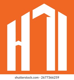 Diseño de carta HTI. Diseño de logotipo de tecnología de letras HTI. Diseño de logo HTI Monogram para un emprendedor y negocio.
