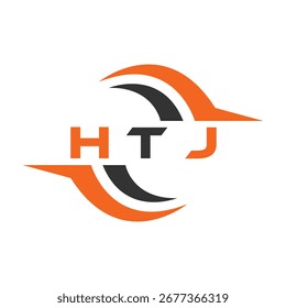Design da letra HTJ. Projeto do logotipo da tecnologia da carta HTJ. HTJ Monogram design logotipo para um empresário e empresa.