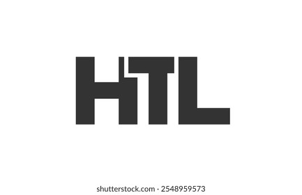 Modelo de design de logotipo HTL com texto em negrito forte e moderno. Logotipo vetorial inicial com tipografia simples e mínima. Identidade de empresa moderna ideal para a presença de marca de empresas.
