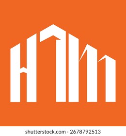 Diseño de letra HTM. Diseño de logotipo de tecnología de letras HTM. HTM Monogram diseño de logotipo para un empresario y negocio.