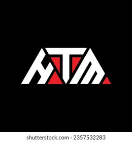 HTM Dreieck Buchstaben Logo Design mit Dreieck Form. HTM Dreieck Logo Design Monogramm. HTM Dreieck Vektor Logo Vorlage mit roter Farbe. HTM dreieckiges Logo Einfach, elegant und luxuriös.