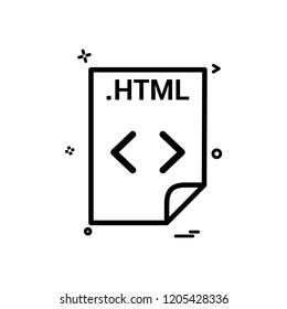 HTML application download file files format icon vector design