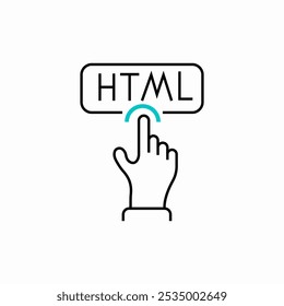 Vector de signo de icono de Hacer clic HTML