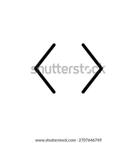 HTML Closing Tag Icon – Minimal Code Symbol Design