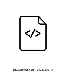 HTML code file line icon.