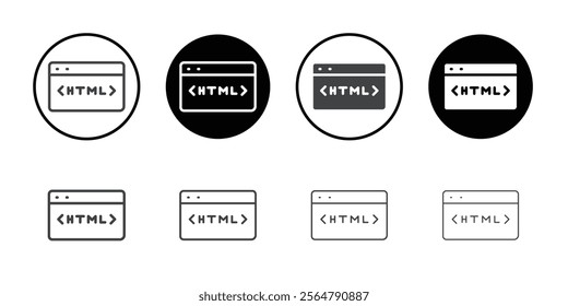 HTML code with meta tags icon simple vector symbol