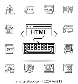 html coding icon. Web development icons universal set for web and mobile