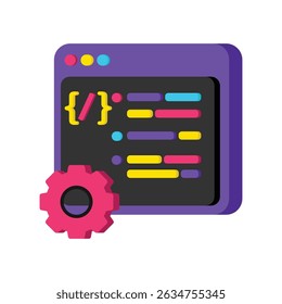 Ícone de estilo de Vetor de Codificação HTML. Arquivo Eps 10