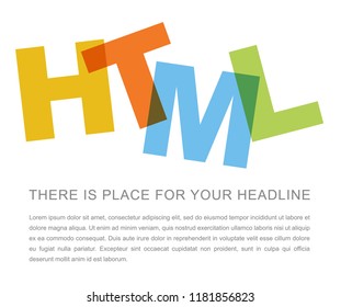HTML concept flyer header template illustration