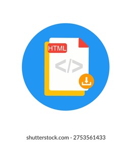 HTML Document File Download Icon