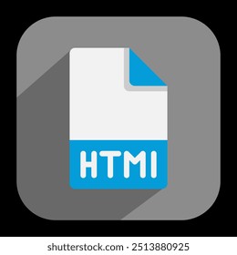 Html document file type flat icons. extension, format symbol icon. Vector illustration.