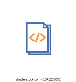 HTML Document paper outline icon. isolated note paper icon in thin line style for graphic and web design. Simple flat symbol Pixel Perfect vector Illustration.