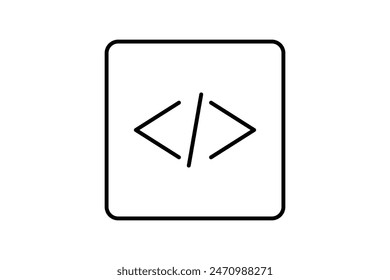 HTML Editor icon. icon related to edit tool. suitable for web site, app, user interfaces, printable etc. line icon style. simple vector design editable