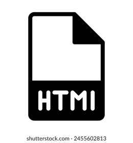 Html file type icon. document files and folder format symbol icons, in solid style.