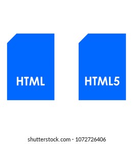 HTML format icon. vector icon. flat style