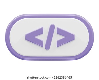 Html icon 3d render vector illustration