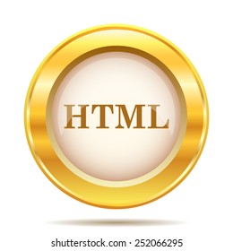 HTML icon. Internet button on white background. EPS10 vector. 