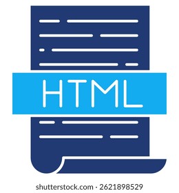 Html icon represented by Html symbol Dualtone style.