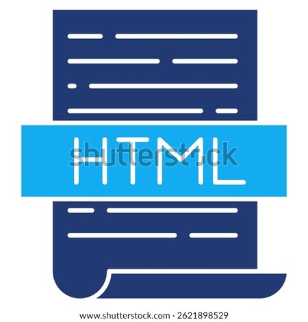 Html icon represented by Html symbol Dualtone style.