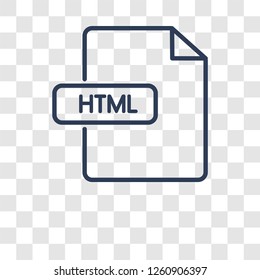 HTML icon. Trendy HTML logo concept on transparent background from Technology collection