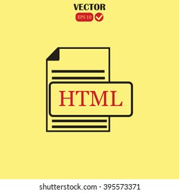 HTML Icon Vector. 