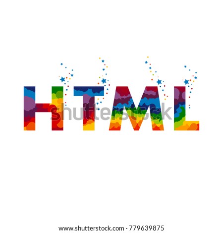 html icon, html icon vector, in trendy flat style isolated on white background. html icon image, html icon illustration