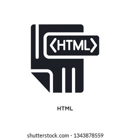 html isolated icon. simple element illustration from programming concept icons. html editable logo sign symbol design on white background. can be use for web and mobile