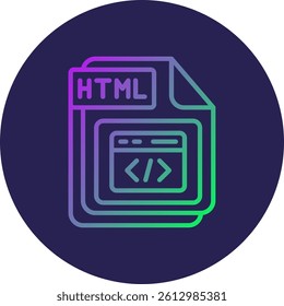 HTML Line Circle Gradient Style
