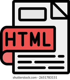 HTML Line Filled Icon Design