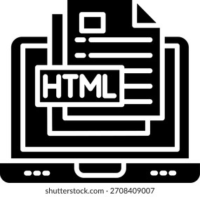 Diseño De Icono De Vector De Línea Html